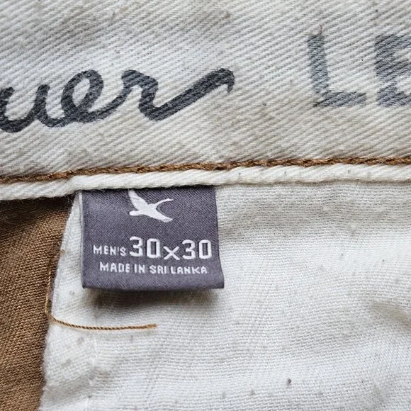 Eddie Bauer Classic Chino Pants Mens Tag 30x30 Act 31x29 Khaki Straight Leg - Picture 5 of 15